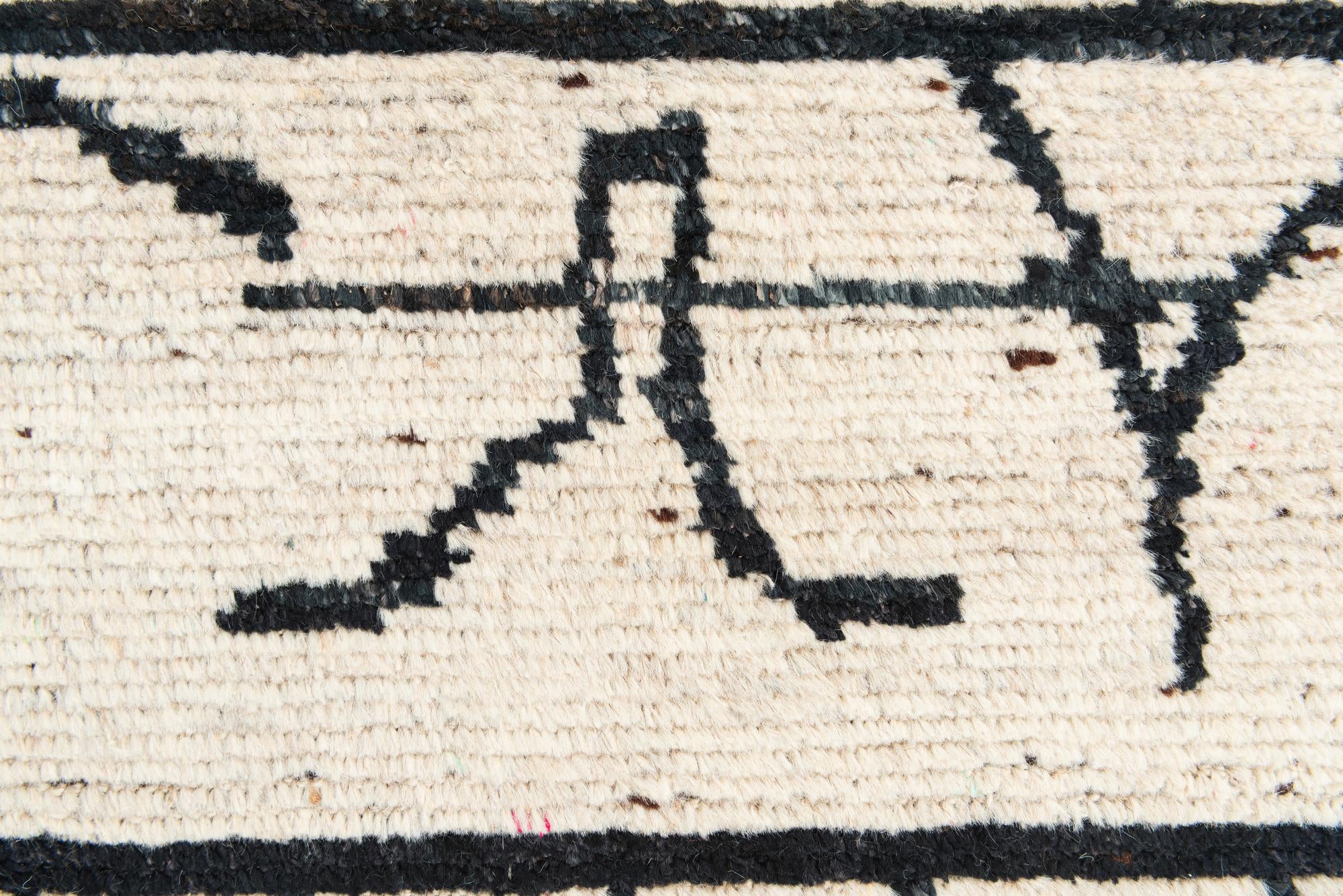8' 2 x 9' 10 Hand Knotted Moroccan Wool Rug