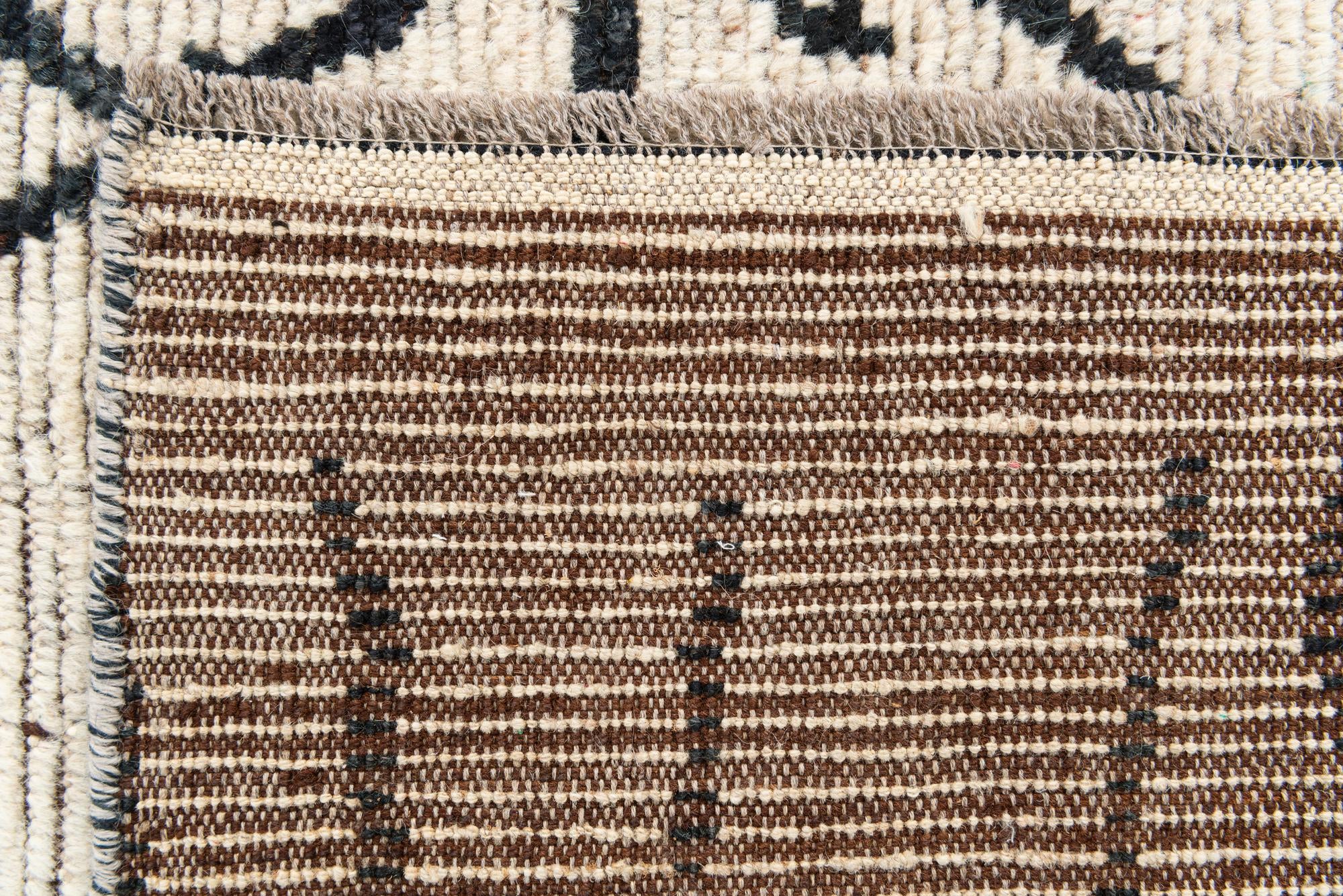 8' 2 x 9' 10 Hand Knotted Moroccan Wool Rug