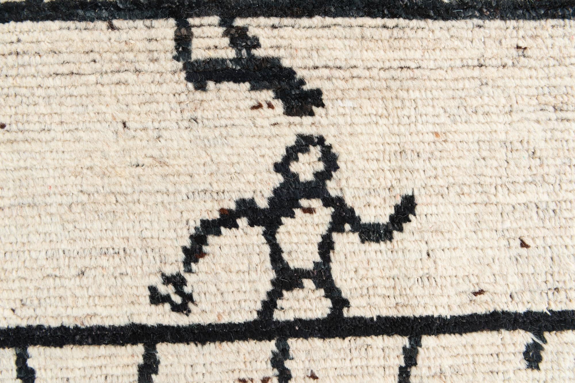 8' 2 x 9' 10 Hand Knotted Moroccan Wool Rug