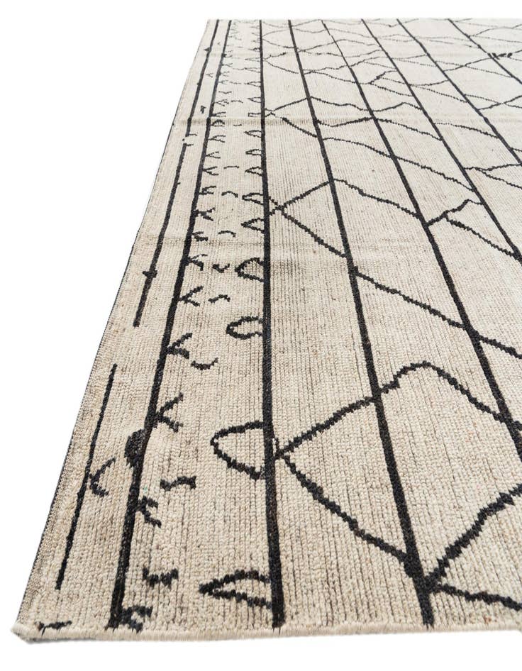 Detail image of 9' x 11'  Hand Knotted Moroccan Wool Rug