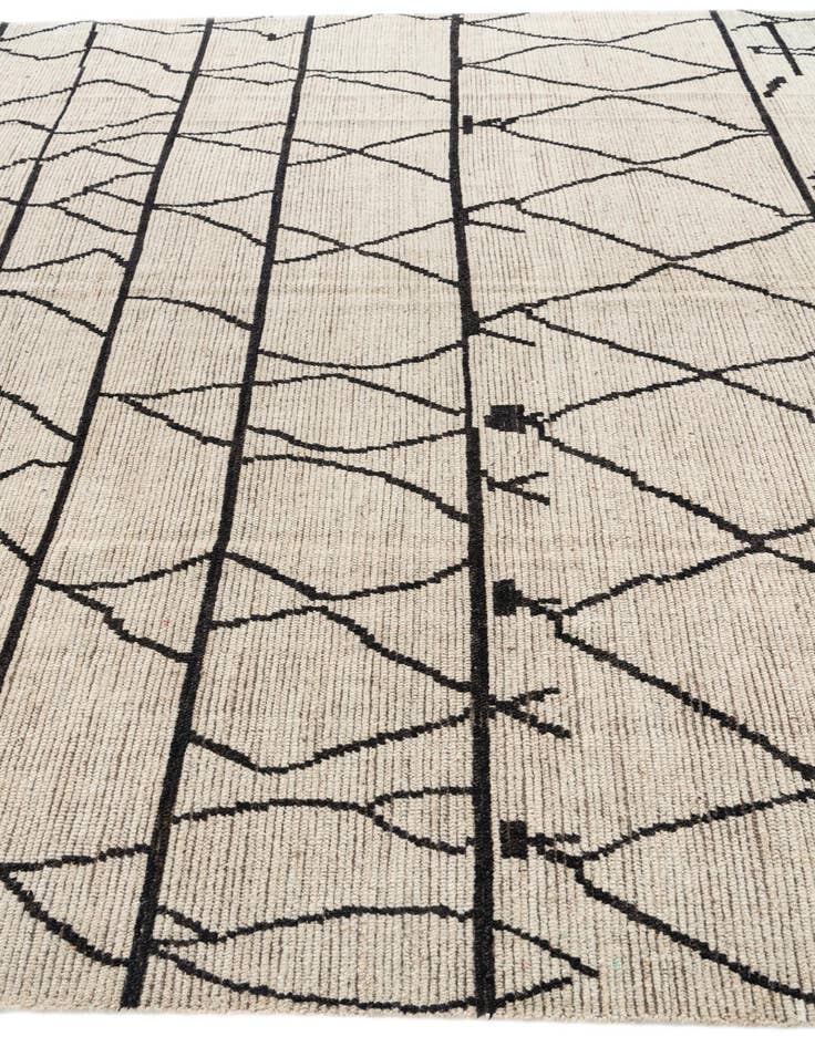 Detail image of 9' x 11'  Hand Knotted Moroccan Wool Rug