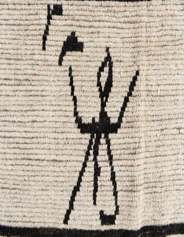 Detail image of 9' x 11'  Hand Knotted Moroccan Wool Rug