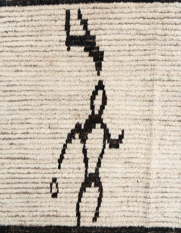 Detail image of 9' x 11'  Hand Knotted Moroccan Wool Rug