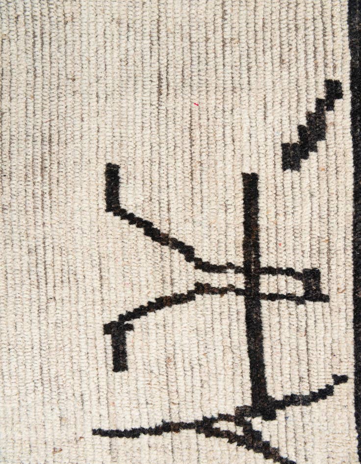 Detail image of 9' x 11'  Hand Knotted Moroccan Wool Rug