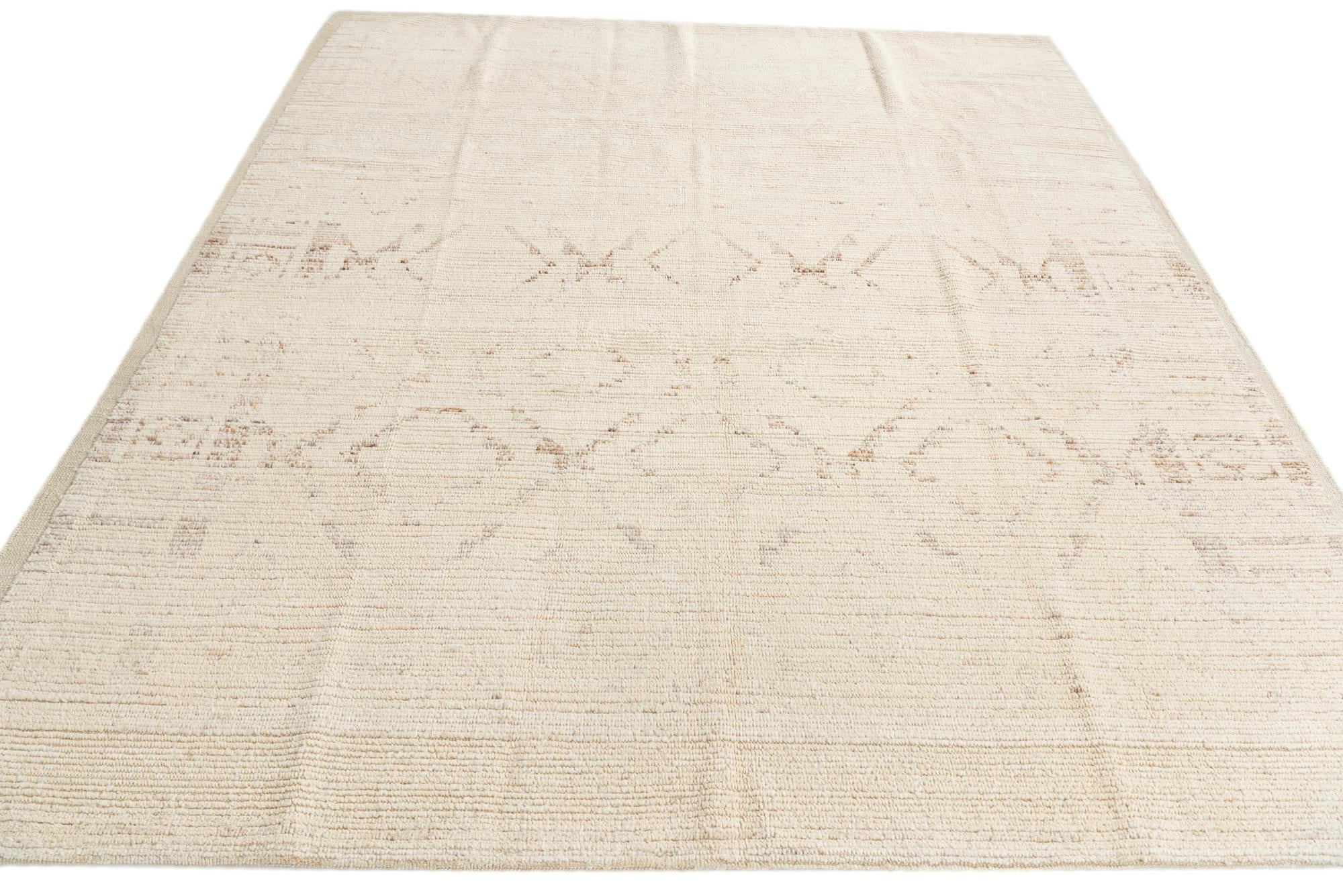 8' 3 x 9' 10 Hand Knotted Moroccan Wool Rug