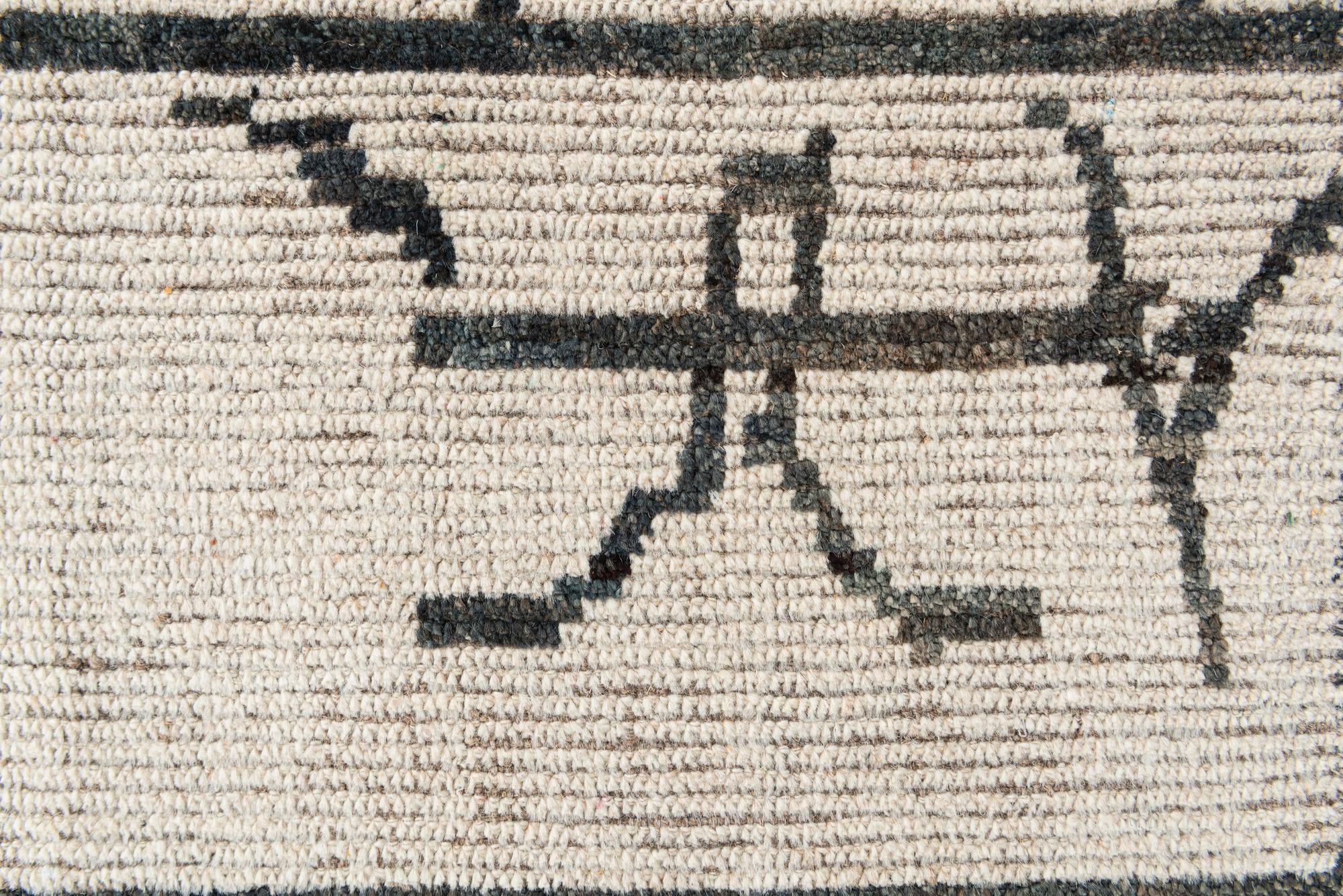 7' 8 x 10' Hand Knotted Moroccan Wool Rug