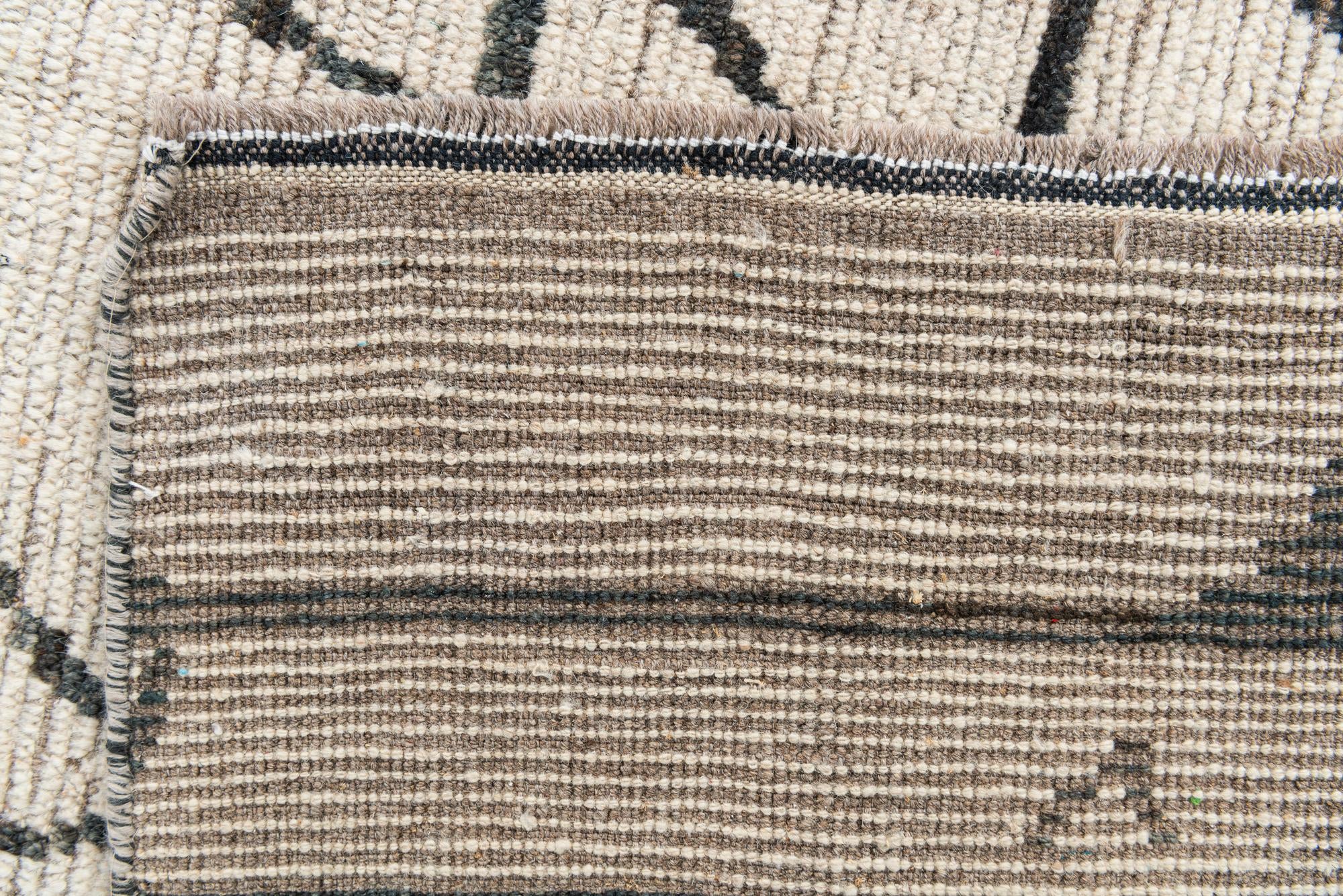 7' 8 x 10' Hand Knotted Moroccan Wool Rug