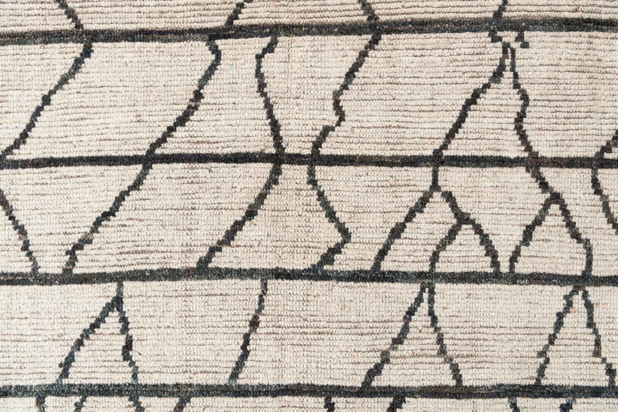 7' 8 x 10' Hand Knotted Moroccan Wool Rug