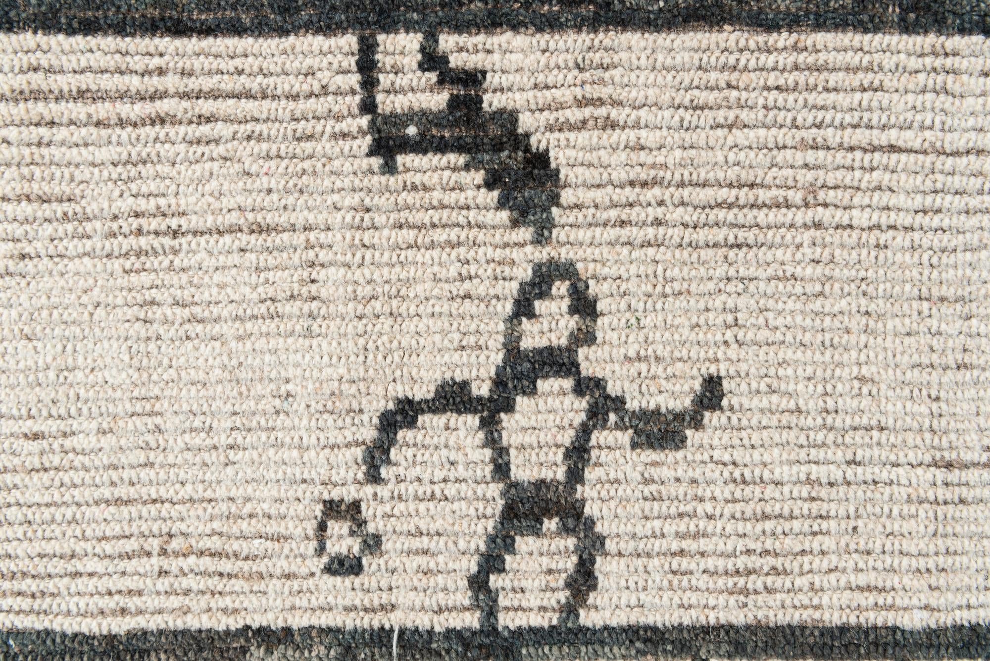 7' 8 x 10' Hand Knotted Moroccan Wool Rug