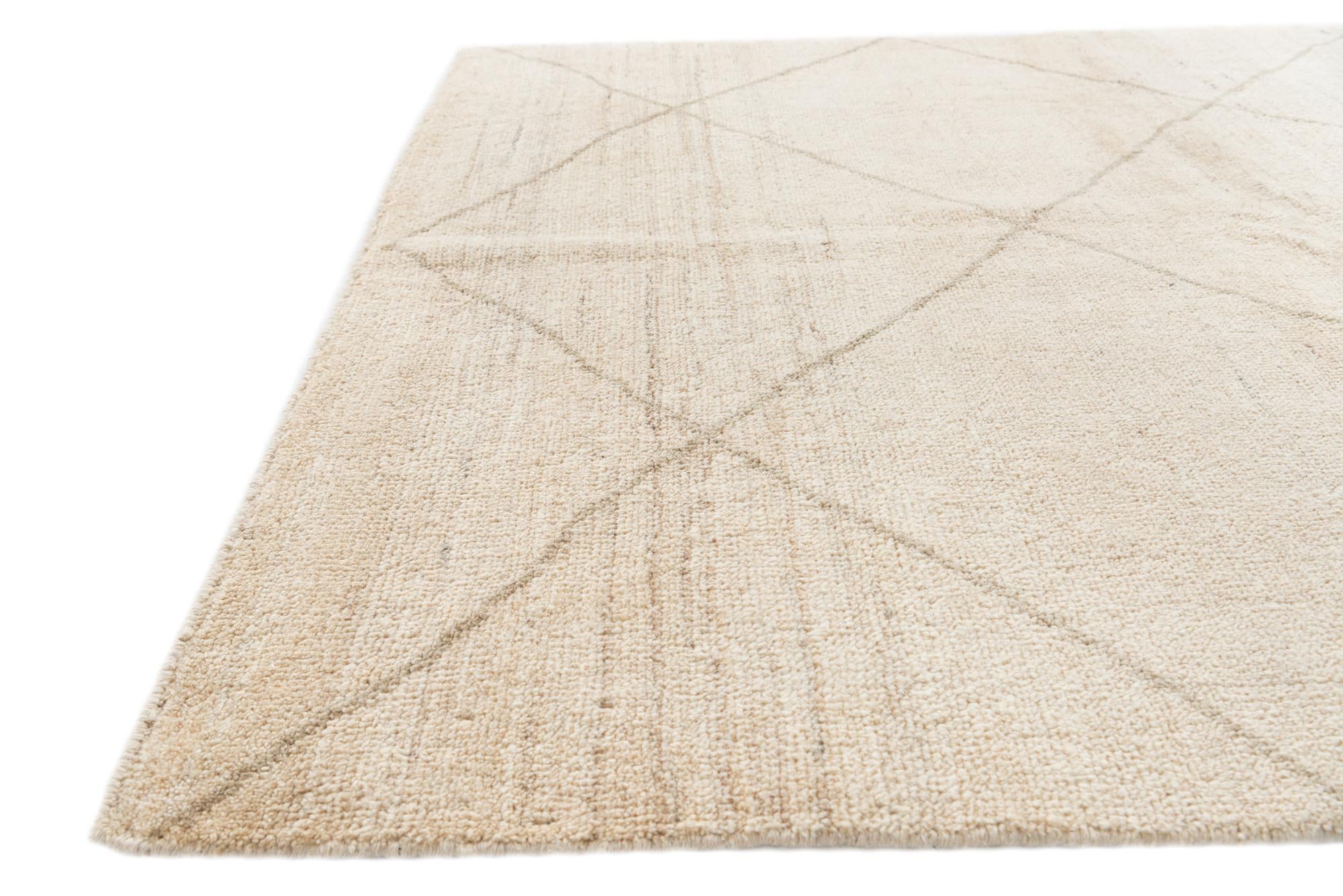 150cm x 200cm anudado a mano marroquí Alfombra Lana