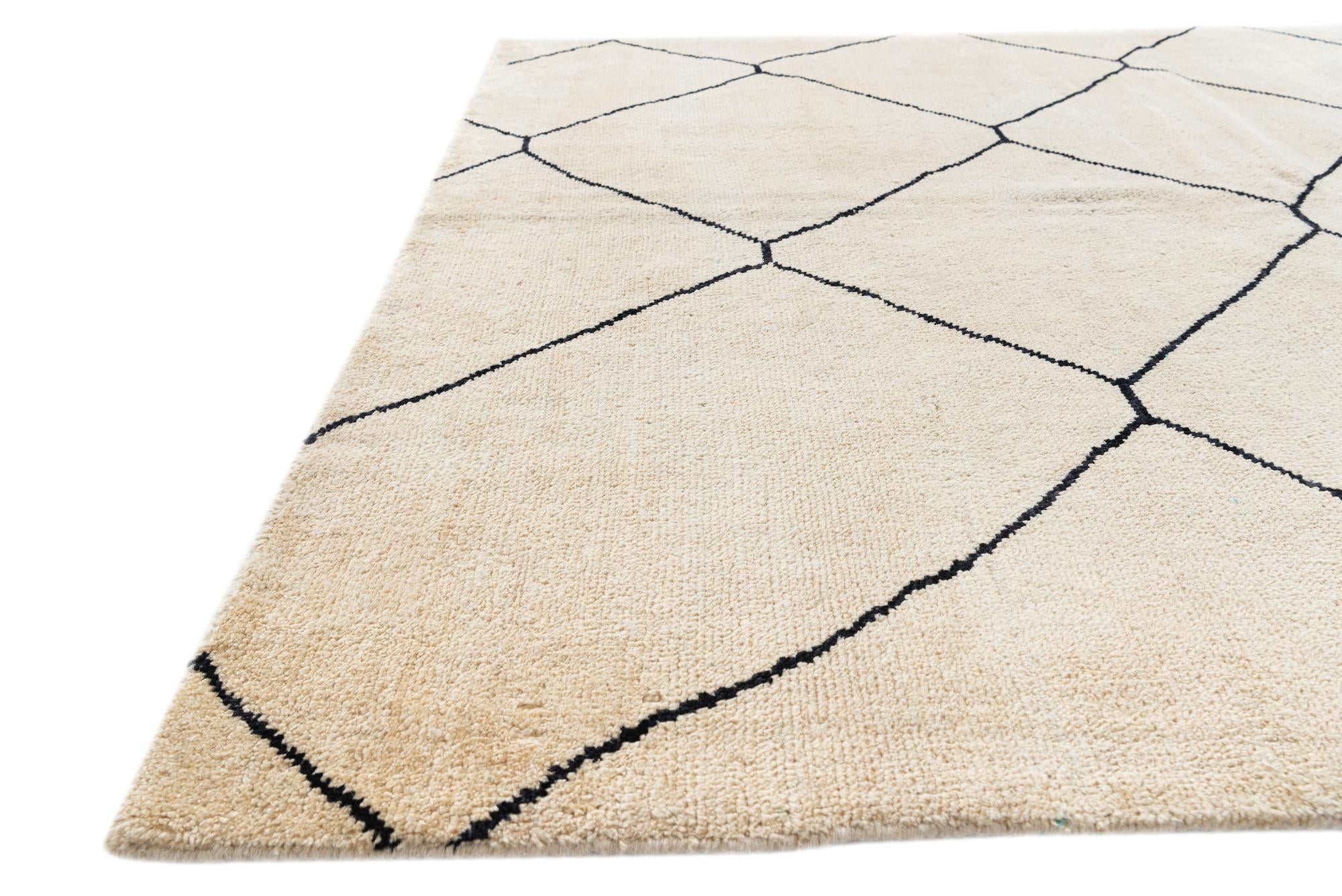 5' 5 x 8' Hand Knotted Moroccan Wool Rug