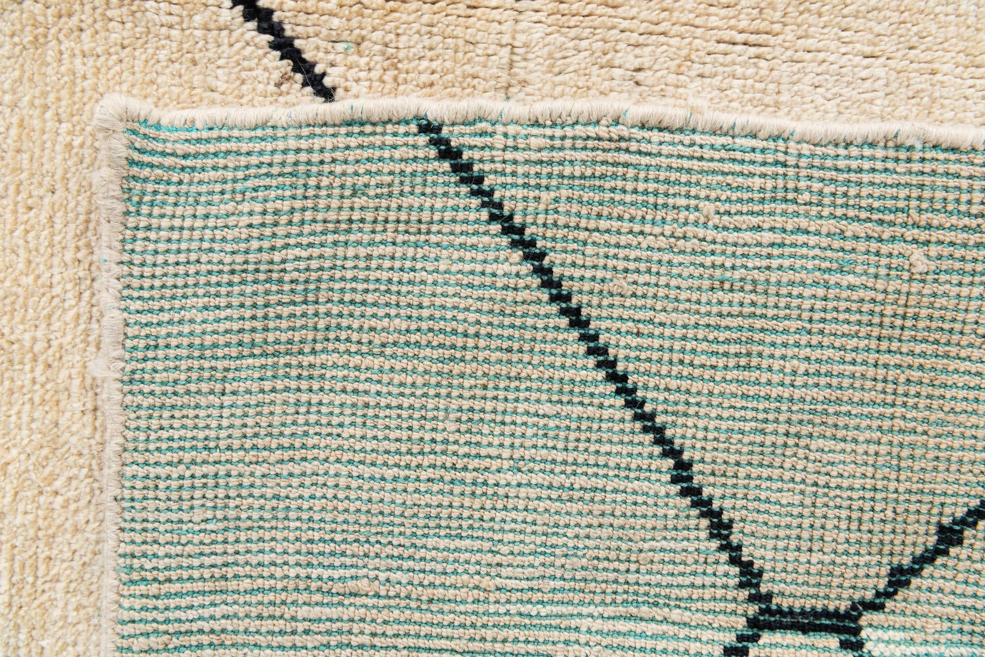 5' 5 x 8' Hand Knotted Moroccan Wool Rug