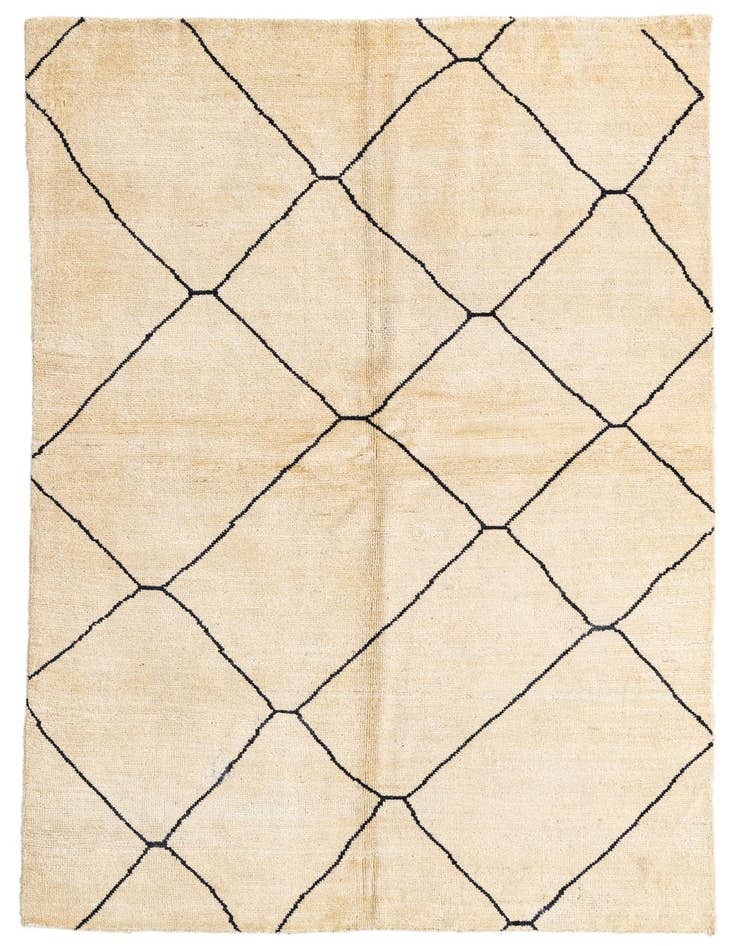 Detail image of 5' 5 x 8' Hand Knotted Moroccan Wool Rug
