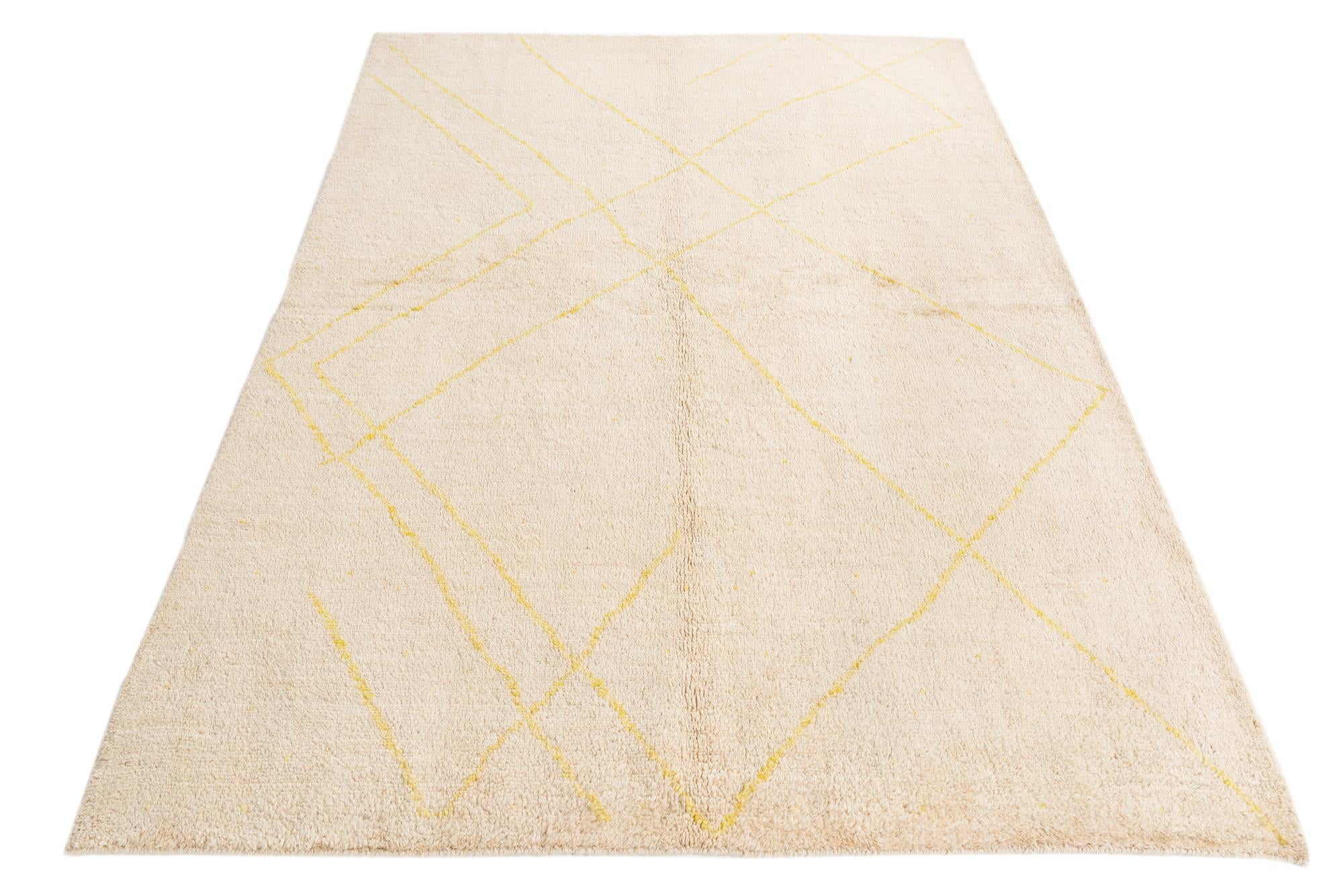 5' 7 x 7' 9 Hand Knotted Moroccan Wool Rug