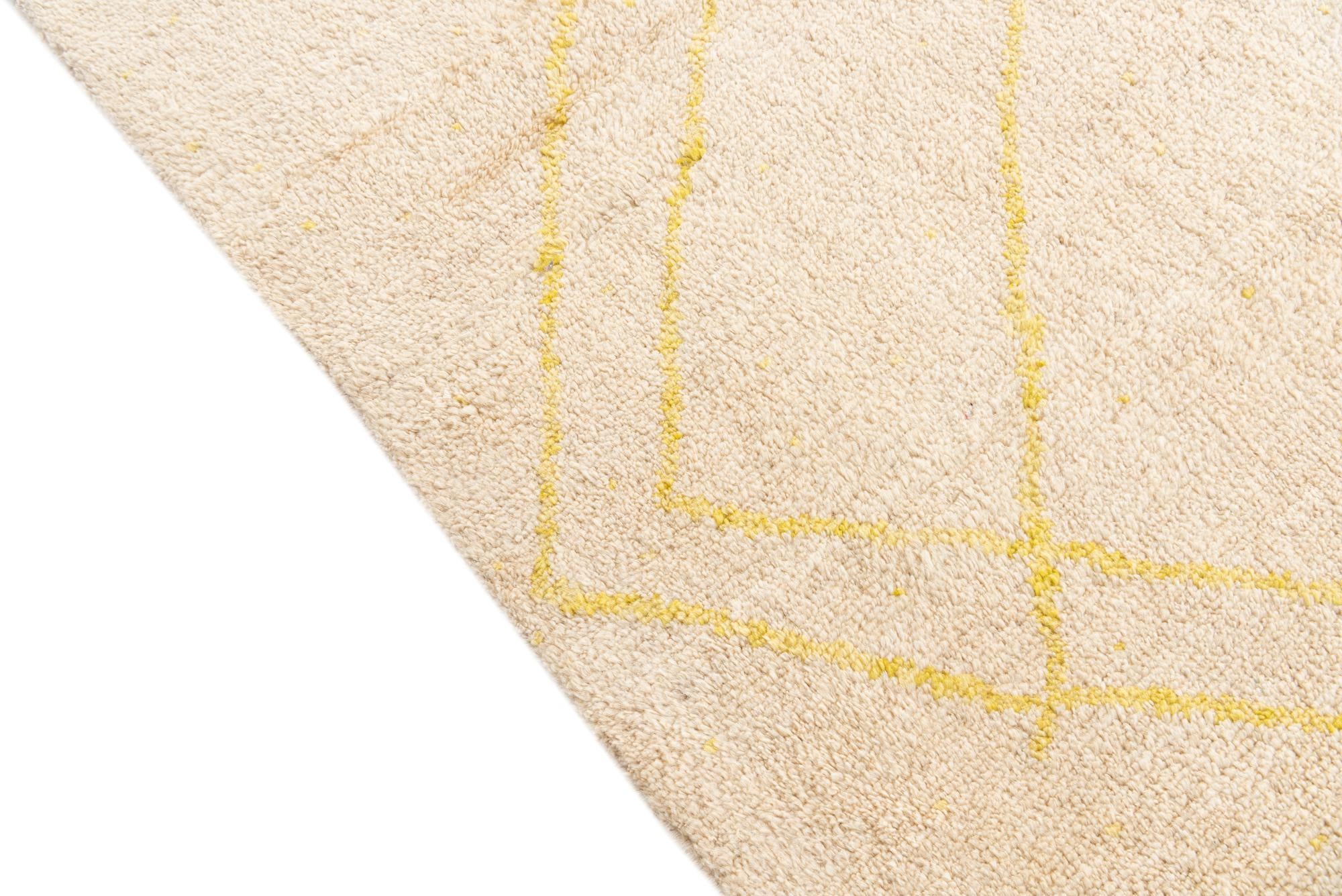 5' 7 x 7' 9 Hand Knotted Moroccan Wool Rug