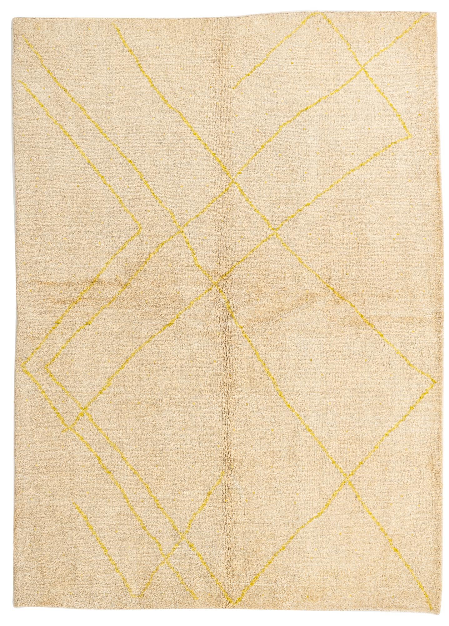 5' 7 x 7' 9 Hand Knotted Moroccan Wool Rug
