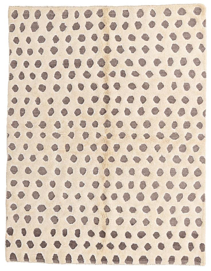 Detail image of 5' 5 x 7' 9 Hand Knotted Moroccan Wool Rug