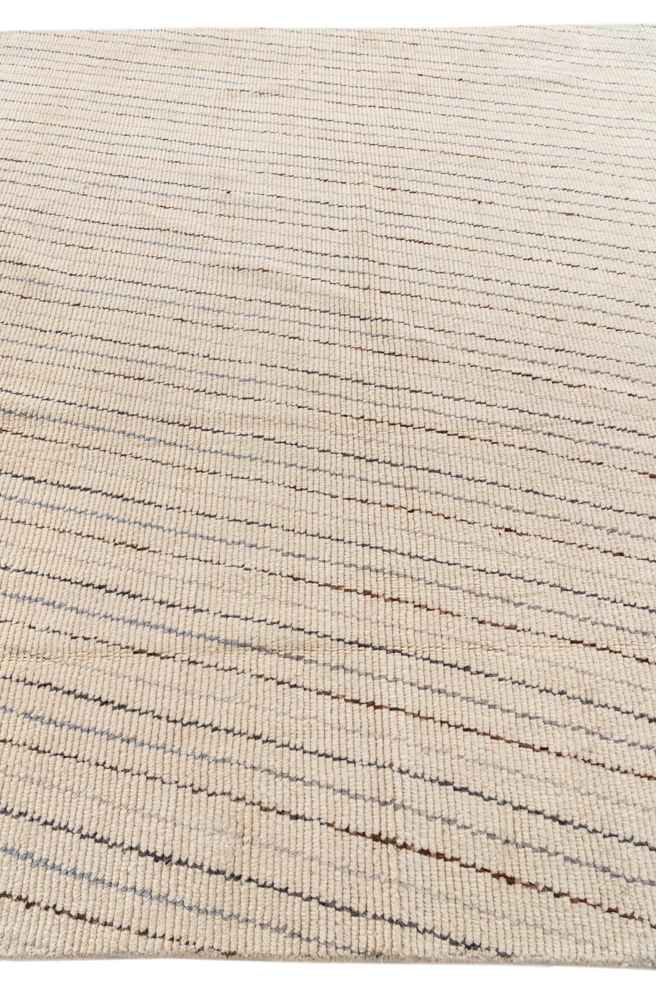 8' x 9' 10 Hand Knotted Moroccan Wool Rug