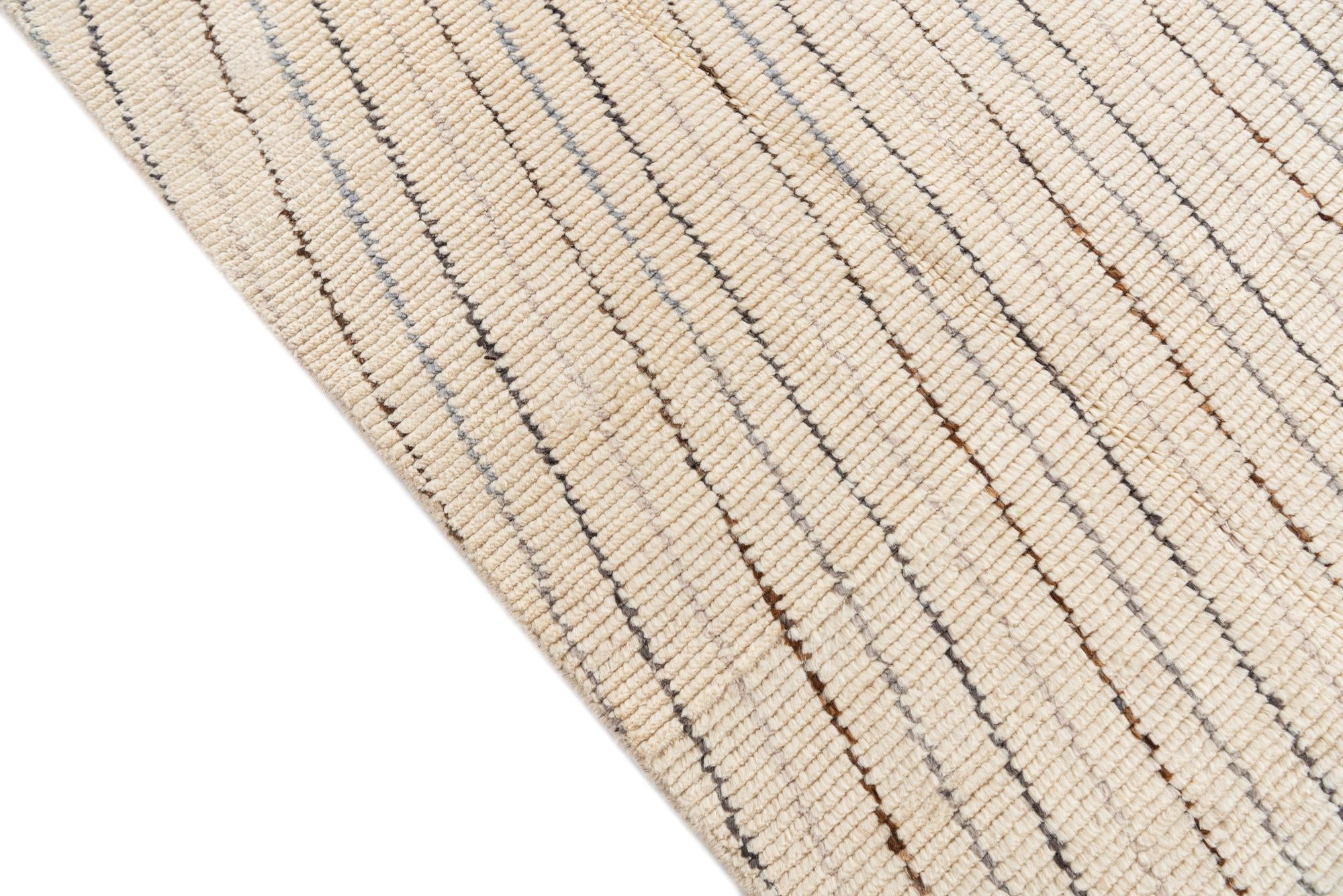 8' x 9' 10 Hand Knotted Moroccan Wool Rug