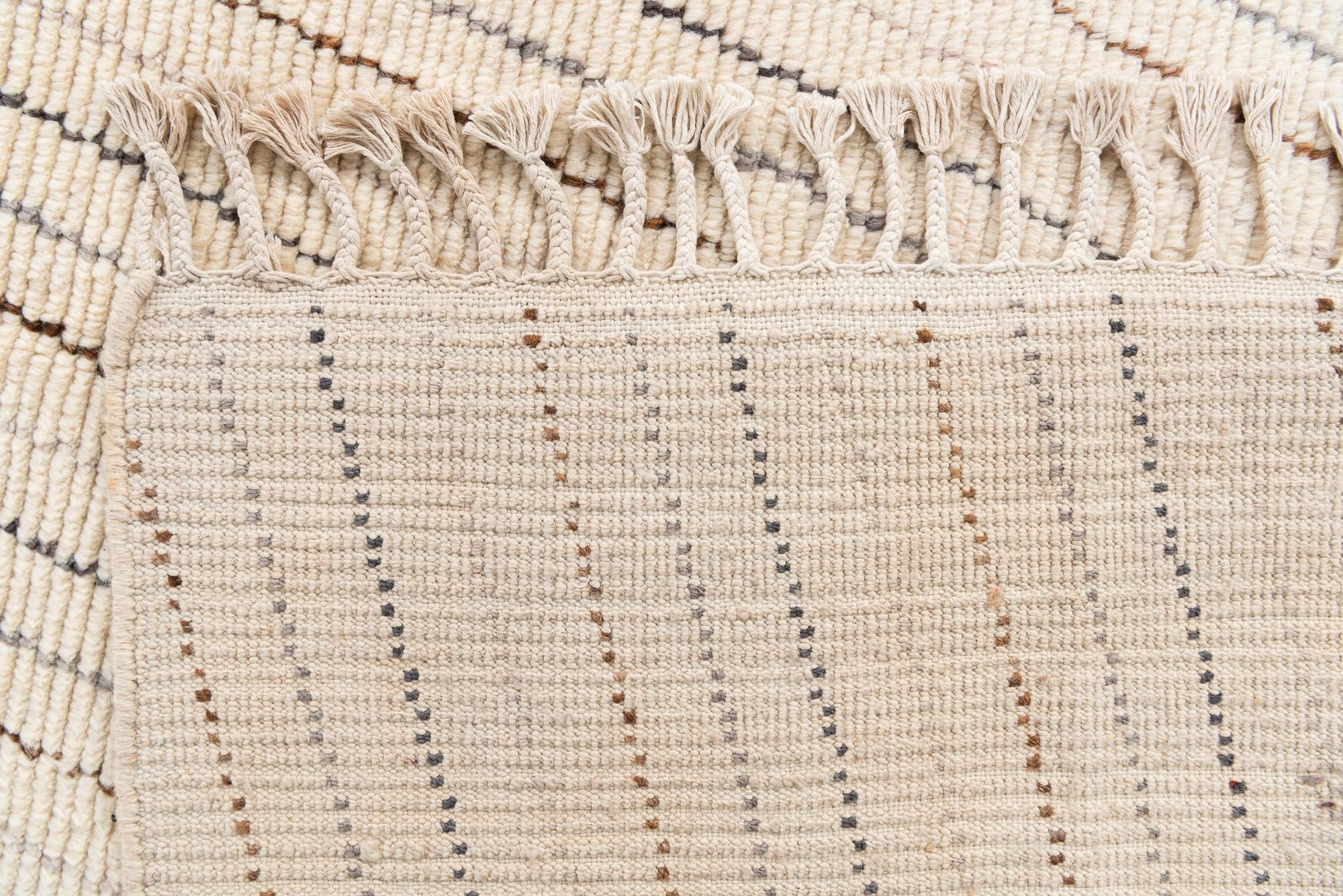 8' x 9' 10 Hand Knotted Moroccan Wool Rug
