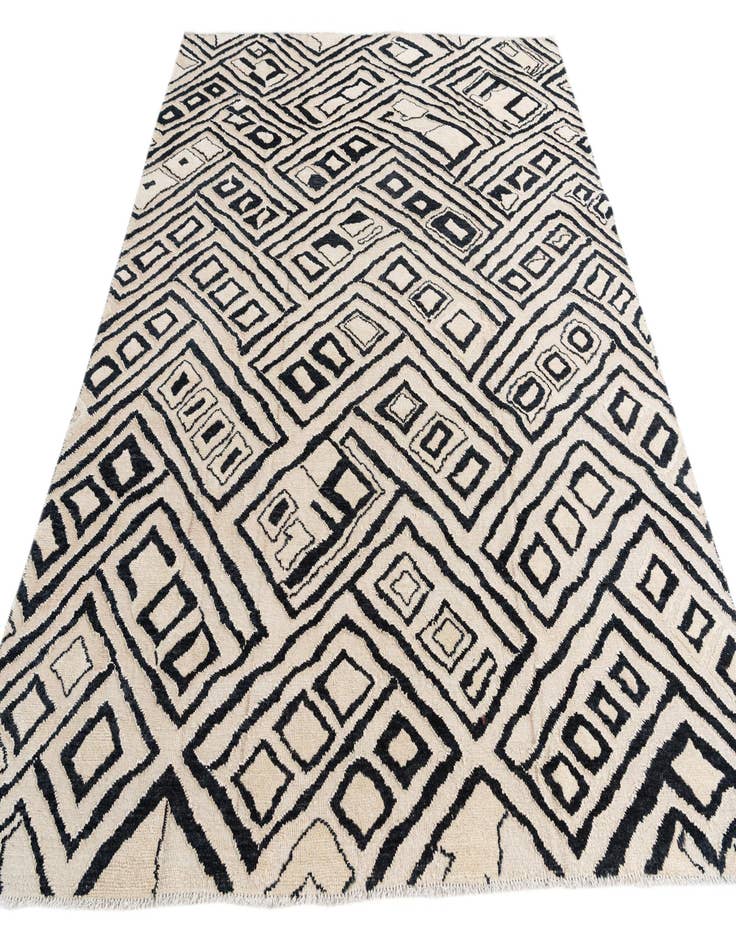 Detail image of 8' 1 x 9' 4 Hand Knotted Moroccan Wool Rug