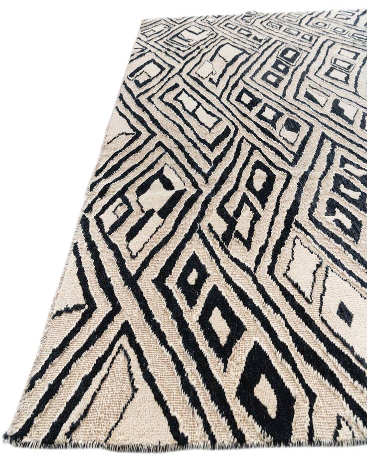 Detail image of 8' 1 x 9' 4 Hand Knotted Moroccan Wool Rug