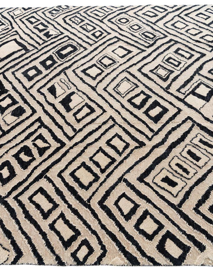 Detail image of 8' 1 x 9' 4 Hand Knotted Moroccan Wool Rug