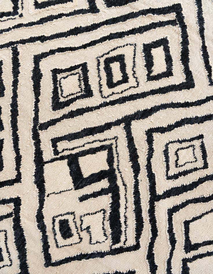 Detail image of 8' 1 x 9' 4 Hand Knotted Moroccan Wool Rug