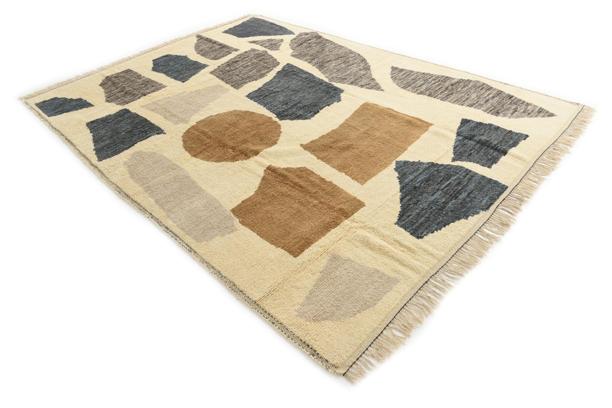 10' 5 x 14' 1 Hand Knotted Moroccan Wool Rug