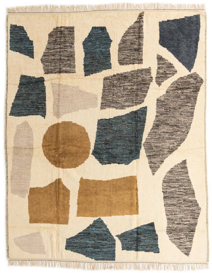 Detail image of 10' 5 x 14' 1 Hand Knotted Moroccan Wool Rug