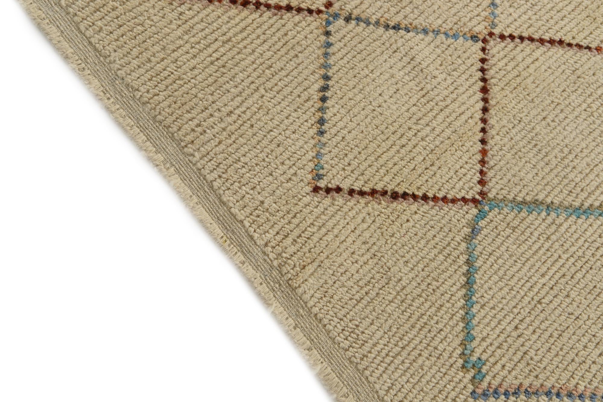 9' 6 x 13' Hand Knotted Moroccan Wool Rug