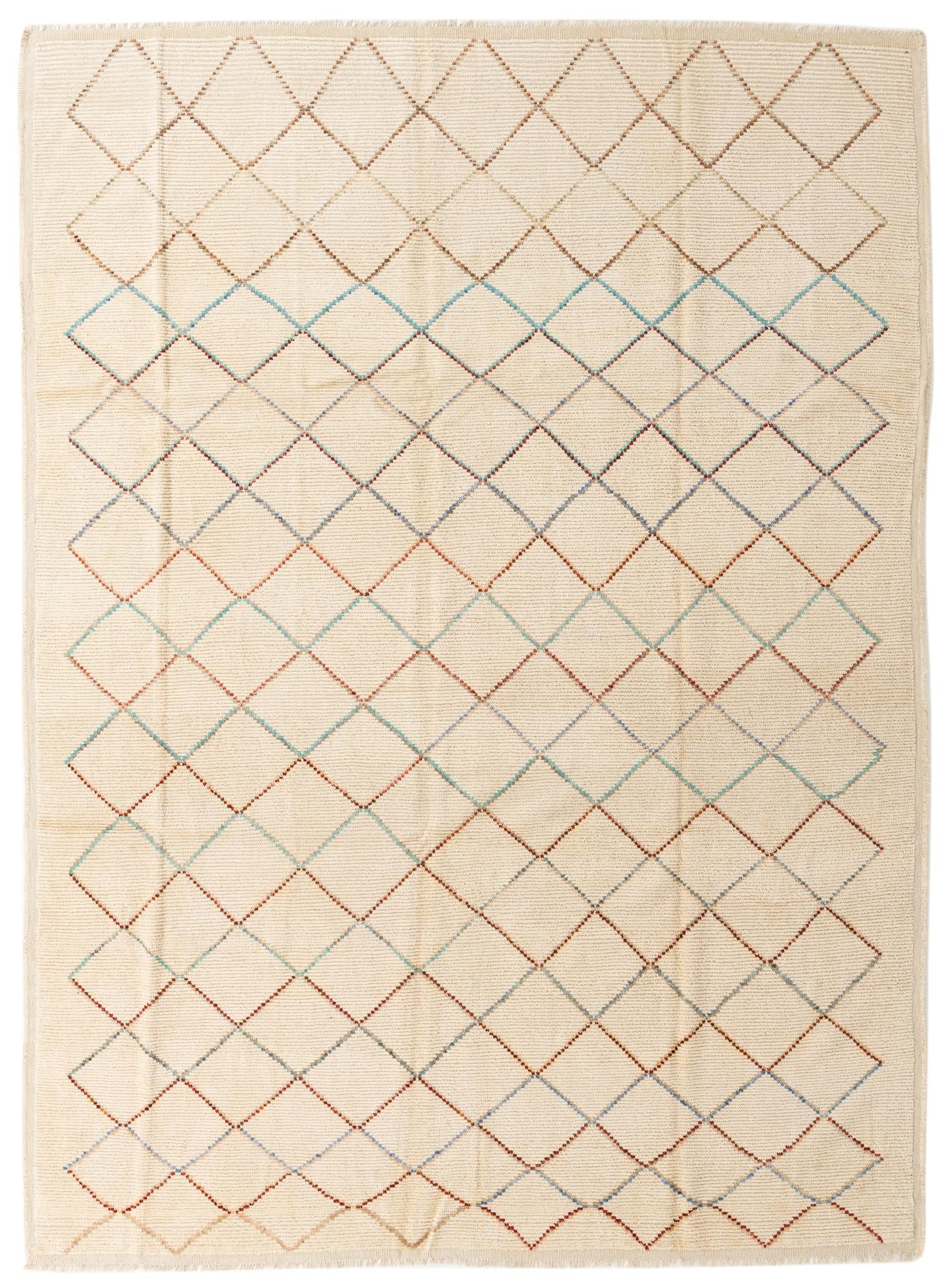 9' 6 x 13' Hand Knotted Moroccan Wool Rug