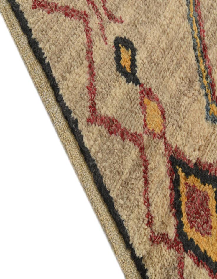 Detail image of 5' 2 x 7' 10 Hand Knotted Moroccan Wool Rug