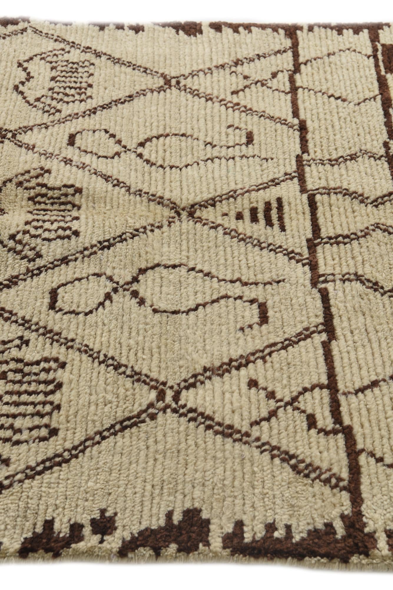 4' 1 x 6' 4 Hand Knotted Moroccan Wool Rug