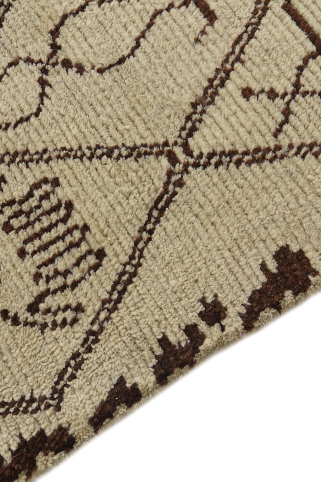 4' 1 x 6' 4 Hand Knotted Moroccan Wool Rug