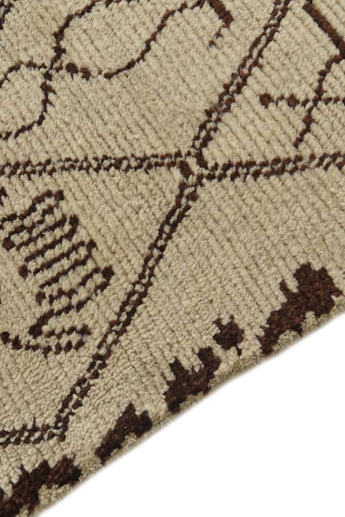 4' 1 x 6' 4 Hand Knotted Moroccan Wool Rug
