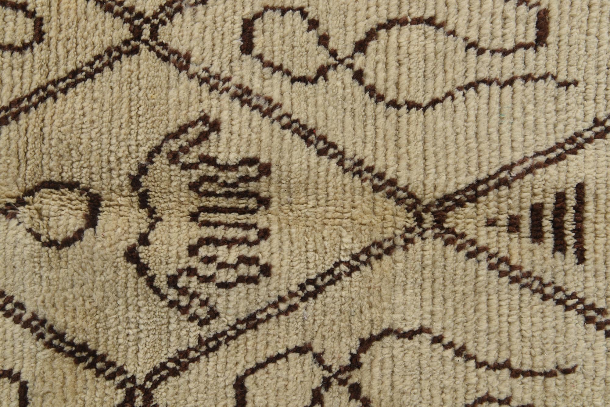 4' 1 x 6' 4 Hand Knotted Moroccan Wool Rug