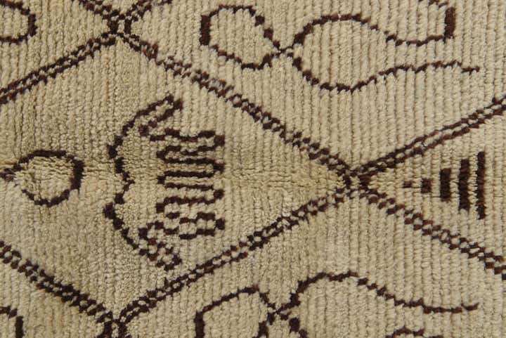 4' 1 x 6' 4 Hand Knotted Moroccan Wool Rug