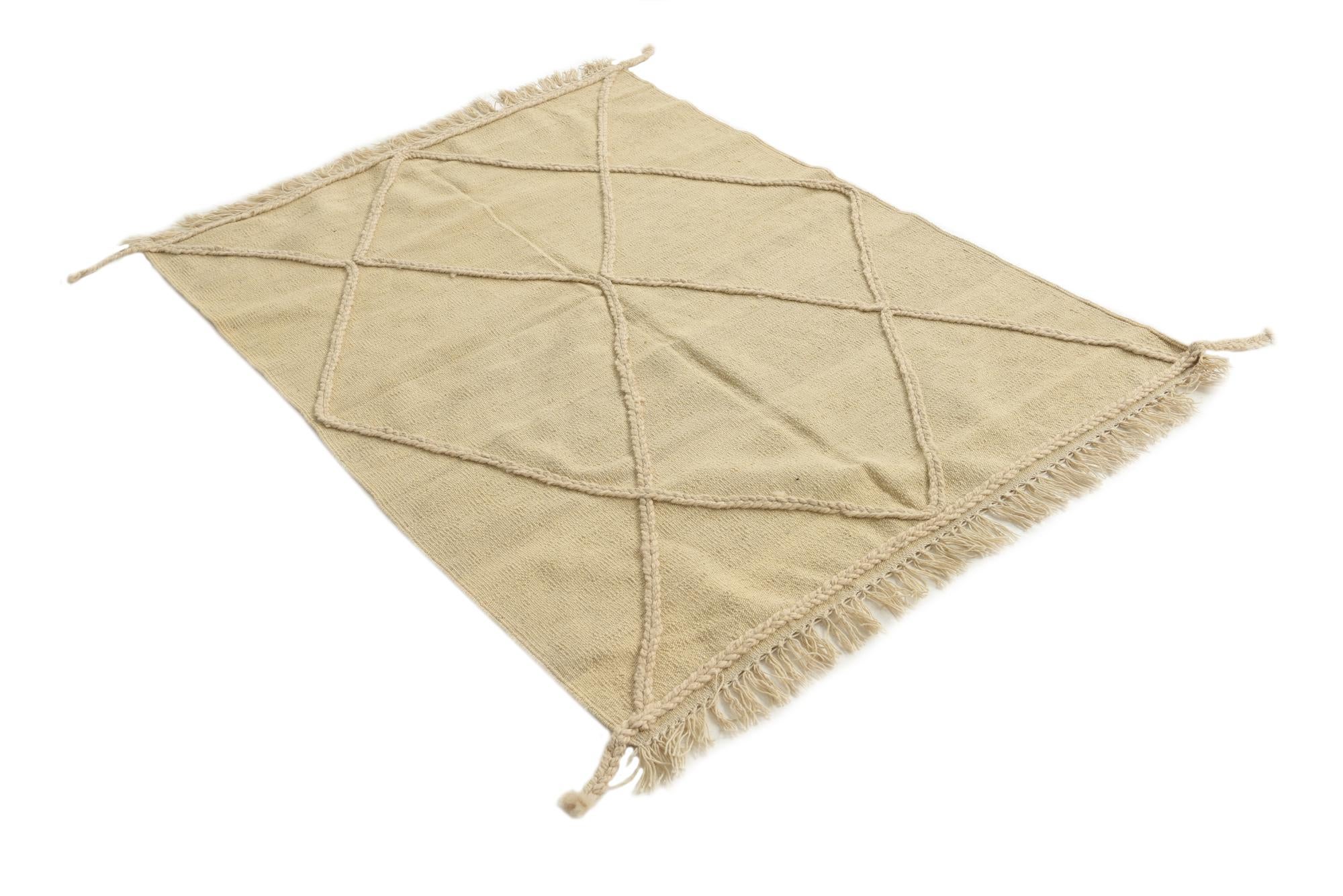 3' 6 x 4' 9 Hand Woven Moroccan Wool Rug