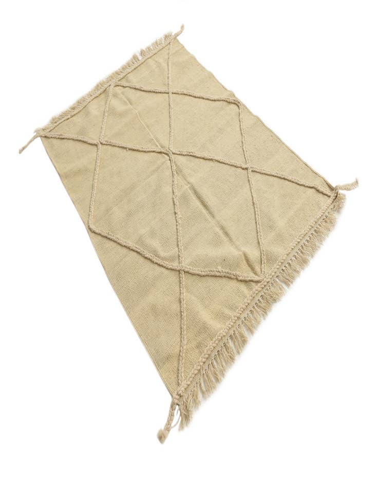 Detail image of 3' 6 x 4' 9  Hand Woven Moroccan Wool Rug