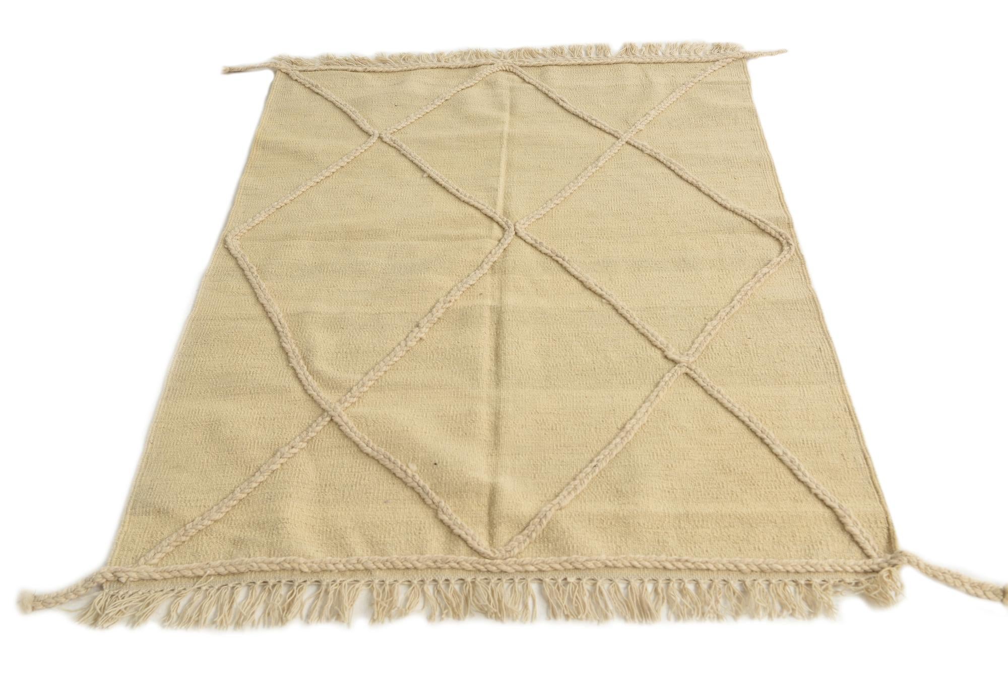 3' 6 x 4' 9 Hand Woven Moroccan Wool Rug