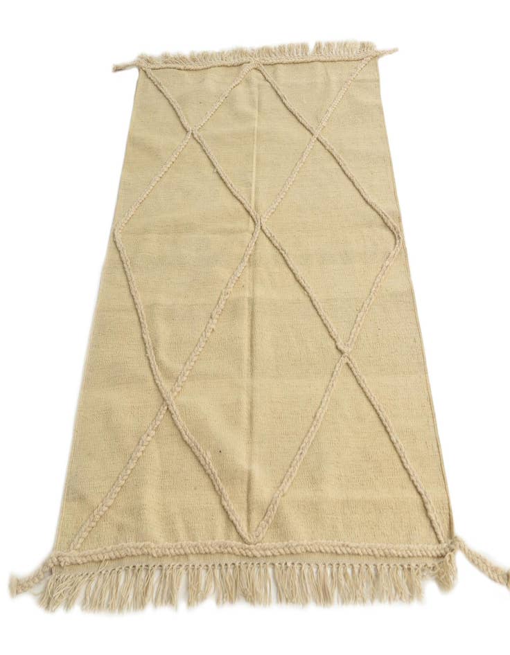 Detail image of 3' 6 x 4' 9  Hand Woven Moroccan Wool Rug