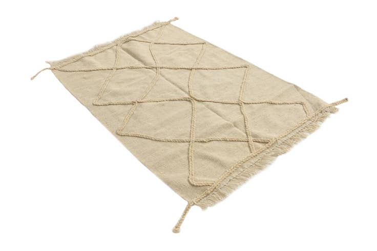Detail image of 3' 5 x 5' Hand Woven Moroccan Wool Rug