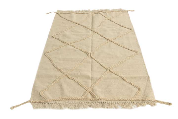 3' 5 x 5' Hand Woven Moroccan Wool Rug
