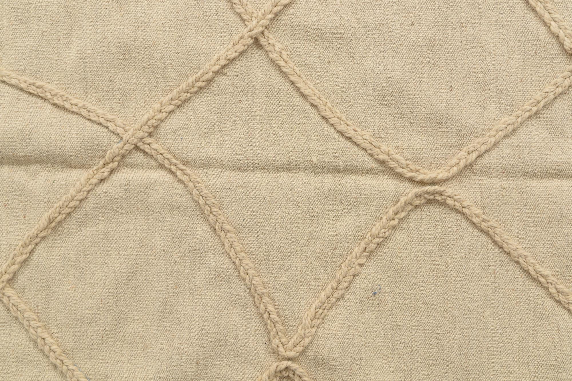 3' 5 x 5' Hand Woven Moroccan Wool Rug