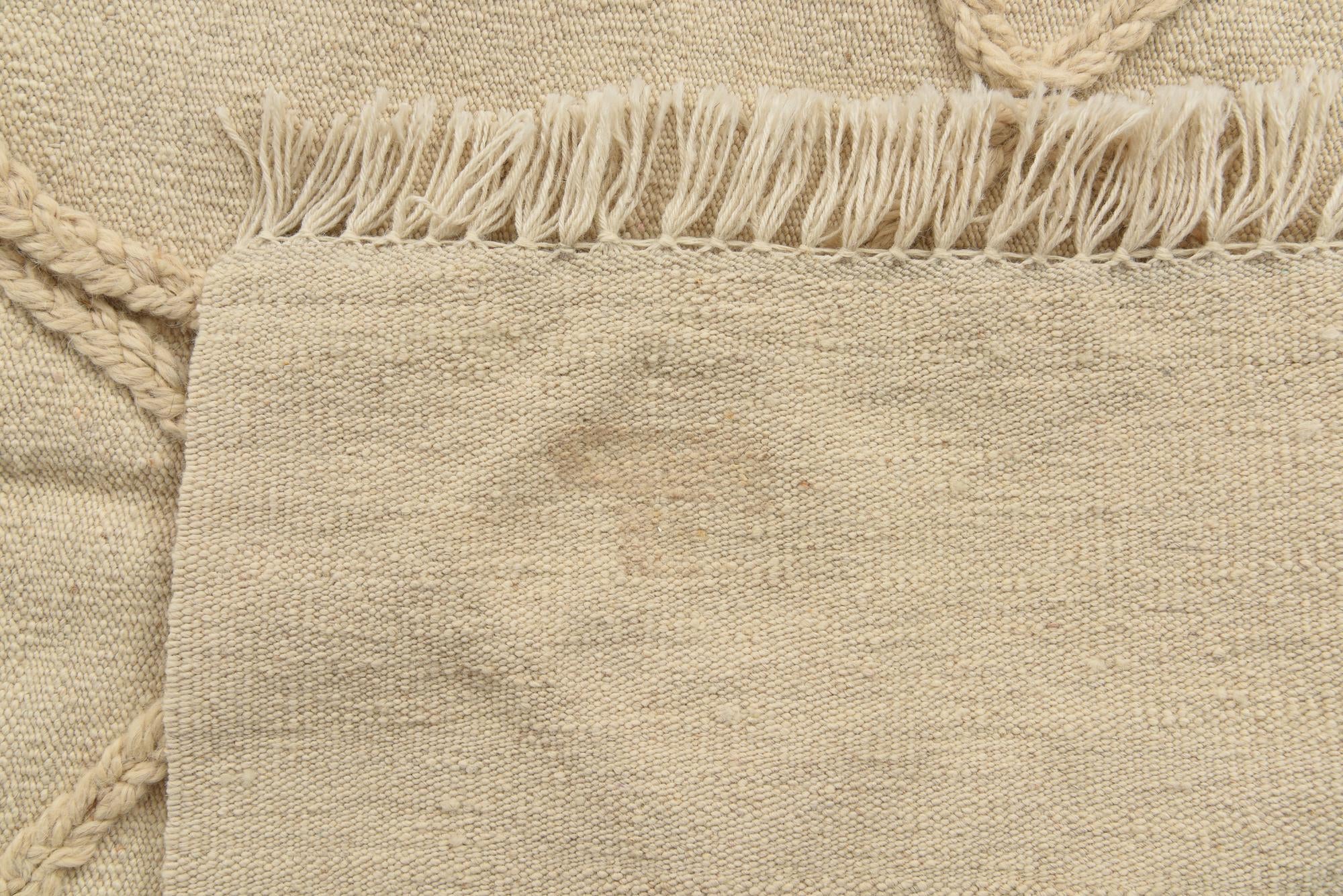 3' 5 x 5' Hand Woven Moroccan Wool Rug