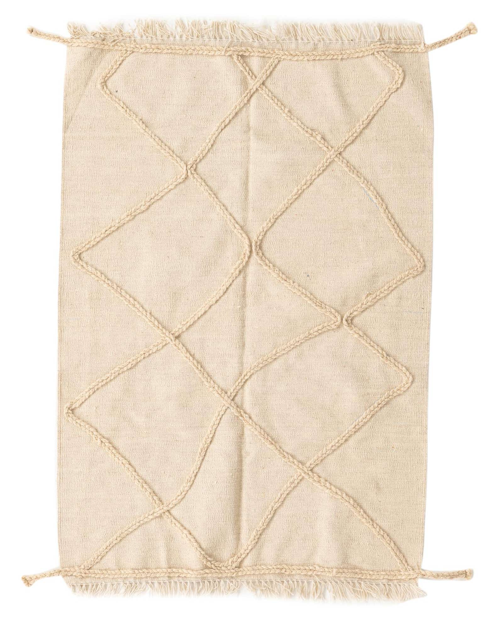 3' 5 x 5' Hand Woven Moroccan Wool Rug