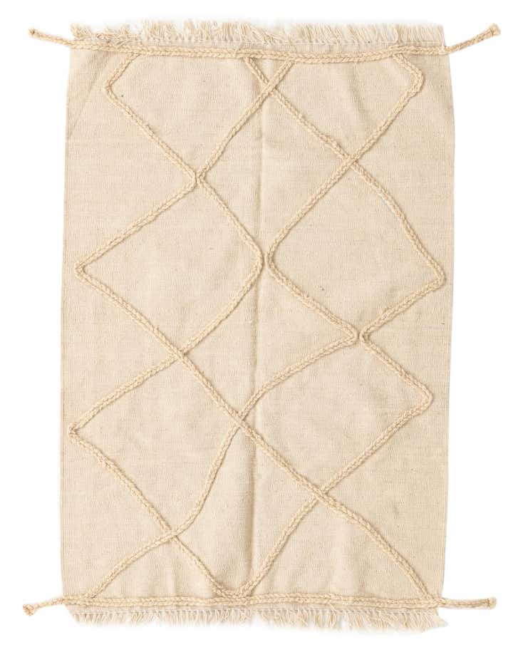 3' 5 x 5' Hand Woven Moroccan Wool Rug