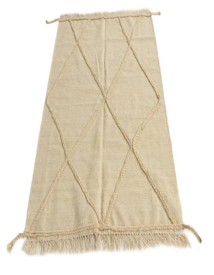 Detail image of 3' 5 x 5'  Hand Woven Moroccan Wool Rug