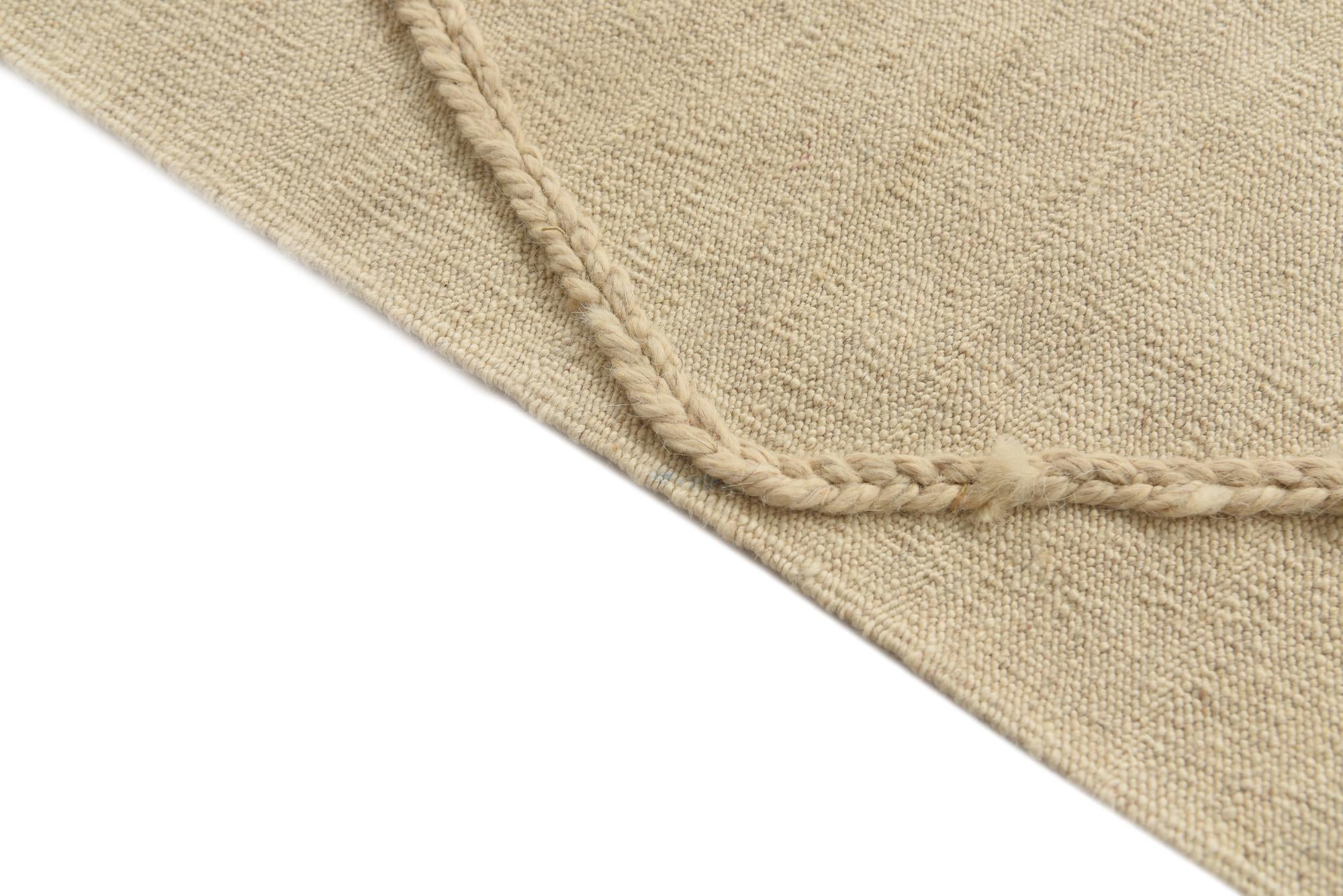 3' 5 x 5' Hand Woven Moroccan Wool Rug
